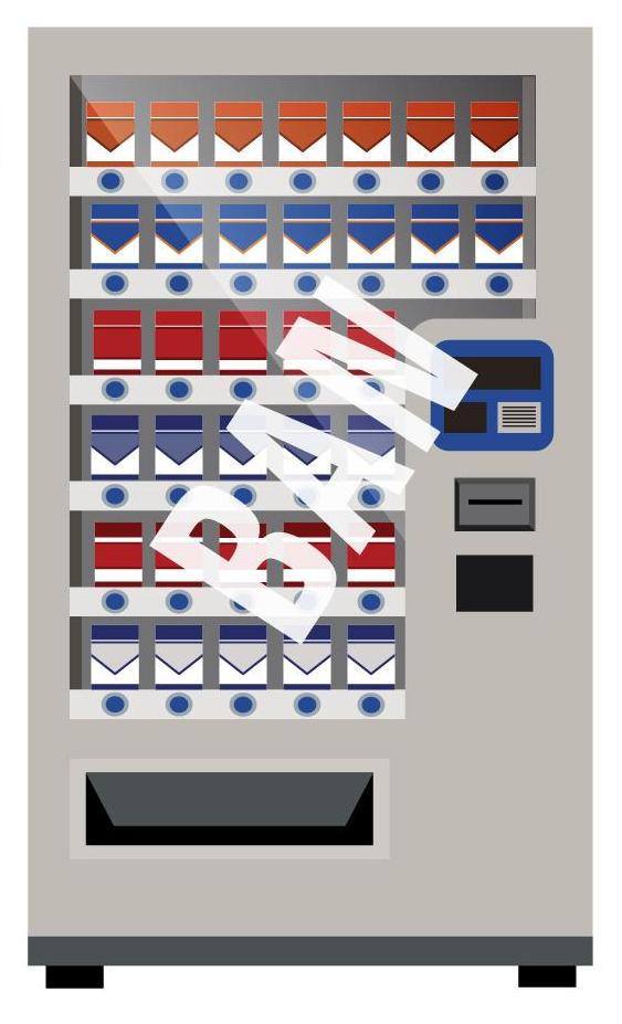 Ban the sale of tobacco products from vending machines and the distribution of free tobacco products