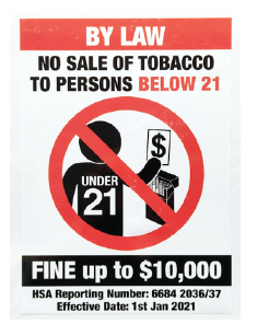 Minimum age restriction sign